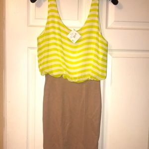 Lime striped dress